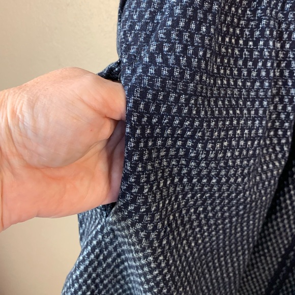 Handmade Retro Cottagecore Navy Blue Caterpillar Pinafore Midi Dress L - Picture 11 of 11